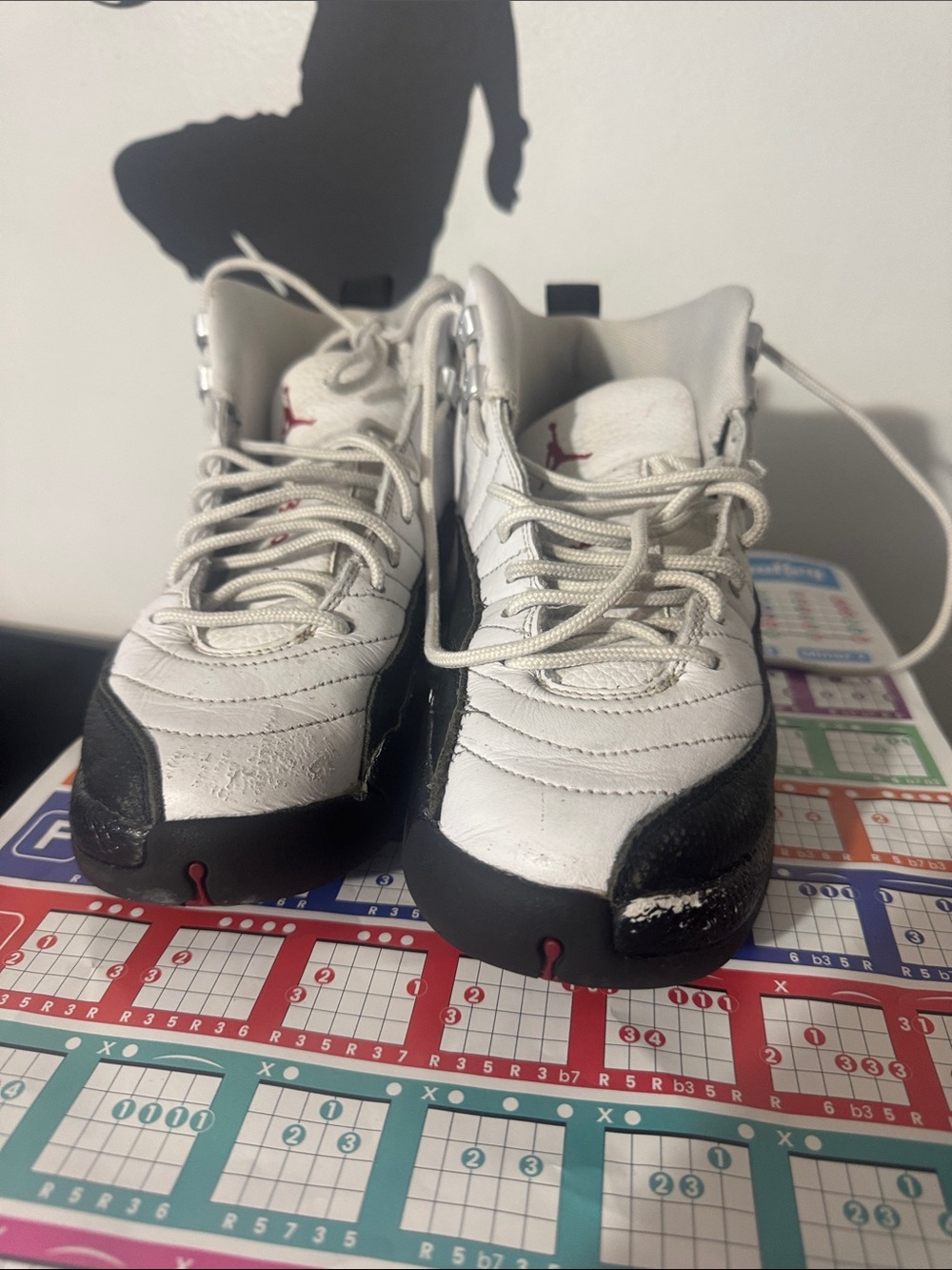 Jordan Kids White & Black High-Top Sneakers with Red Jumpman